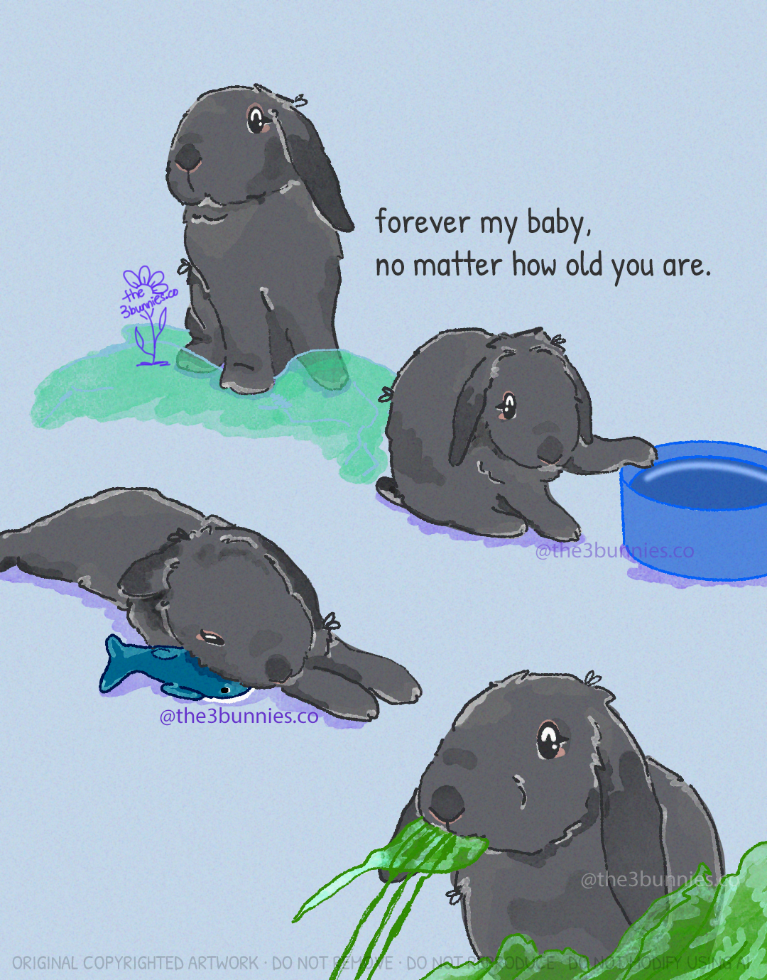 Pet illustration and keepsake post 4 from the3bunnies.co on Instagram, Singapore